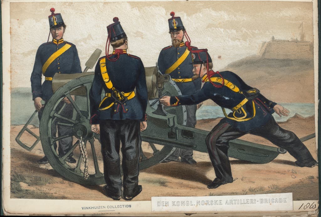 Den Kongelige Norske Artilleri Brigade ca. 1863.